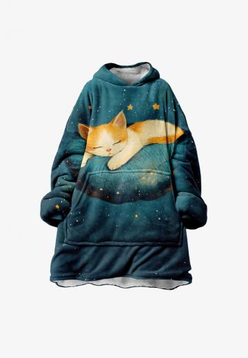 Пуловер с капюшоном