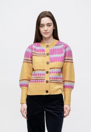 Жаккардовая вязаная кофта