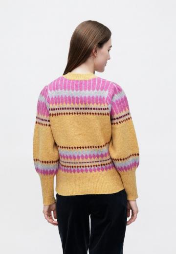 Жаккардовая вязаная кофта