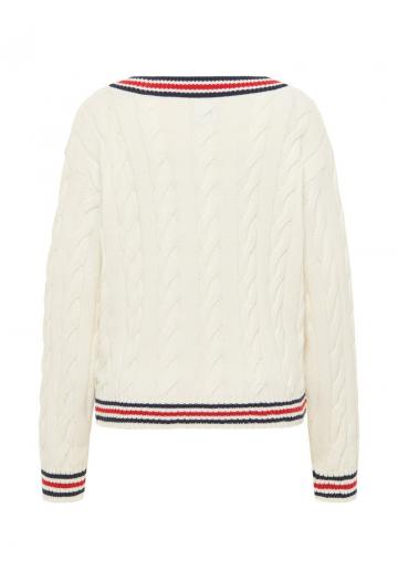 Пуловер с вырезом V