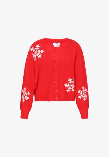 Жаккардовая вязаная кофта