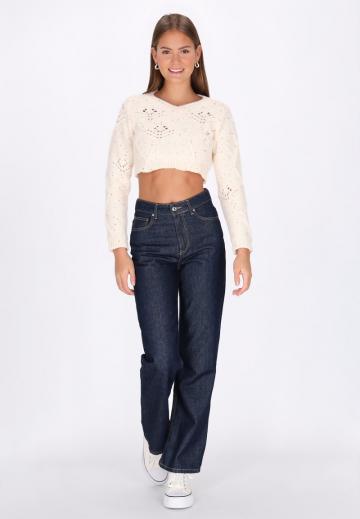 Пуловер с вырезом V