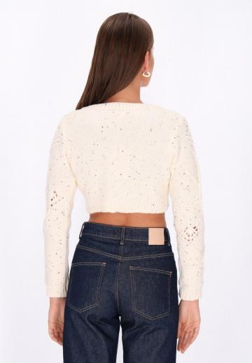 Пуловер с вырезом V