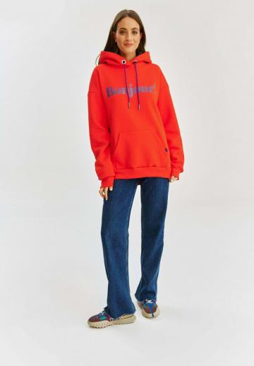 Пуловер с капюшоном