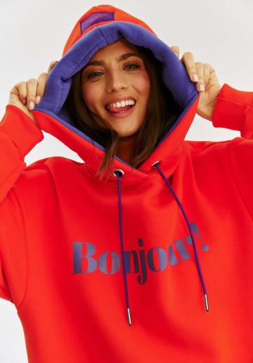 Пуловер с капюшоном