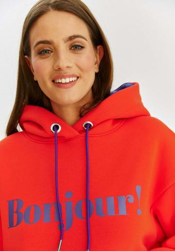 Пуловер с капюшоном