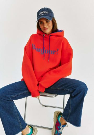 Пуловер с капюшоном