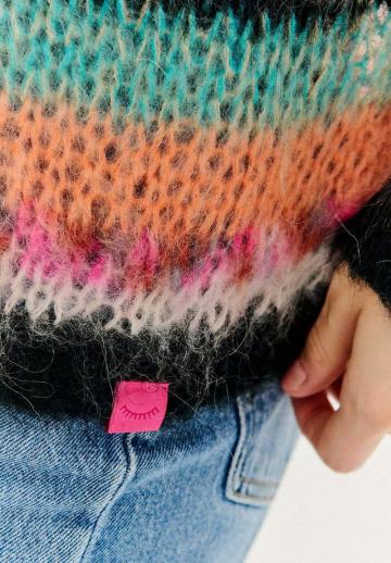 Пуловер в полоску