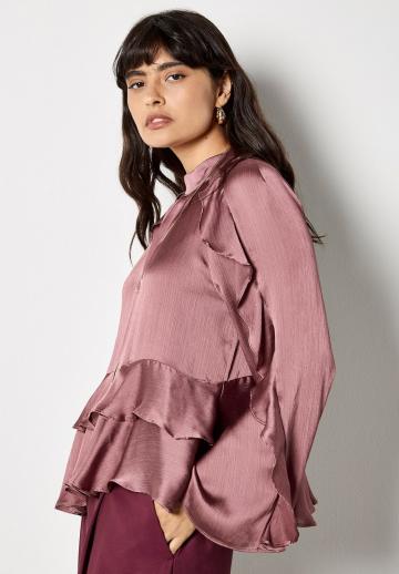 Атласная блузка