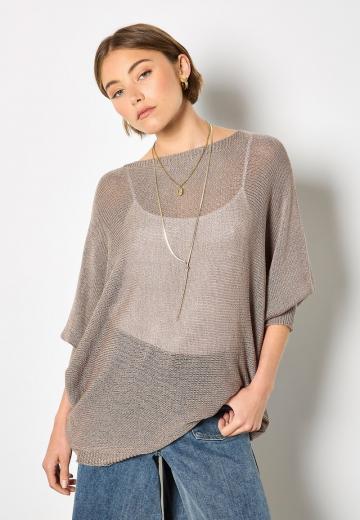 Пуловер с рукавом три четверти