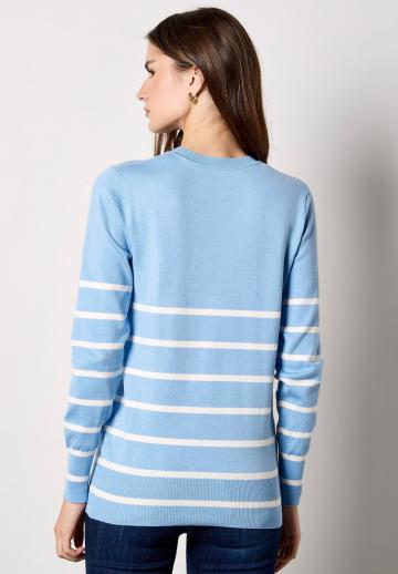 Пуловер в полоску