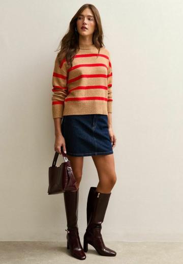 Пуловер в полоску