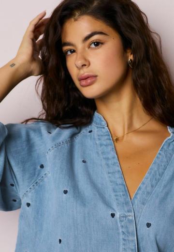 Джинсовая блузка