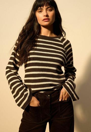 Пуловер в полоску