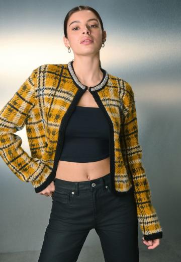 Жаккардовая вязаная кофта