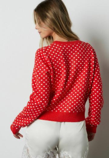 Жаккардовая вязаная кофта