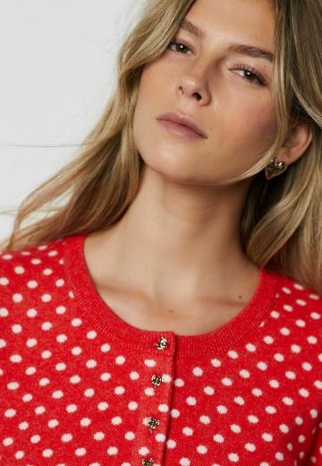 Жаккардовая вязаная кофта