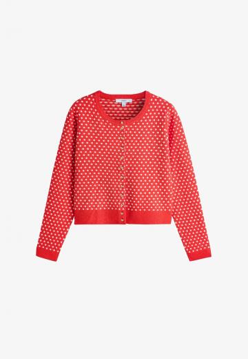 Жаккардовая вязаная кофта