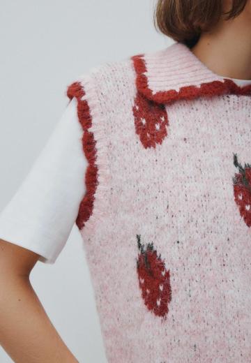 Пуловер без рукавов