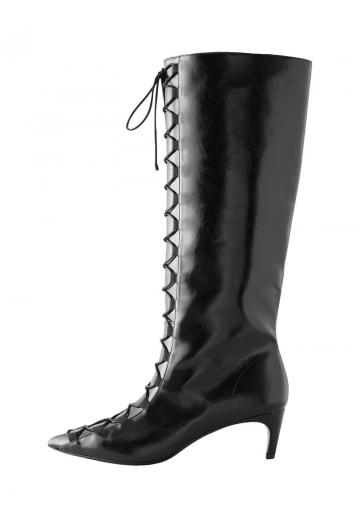 Сапоги на шнуровке