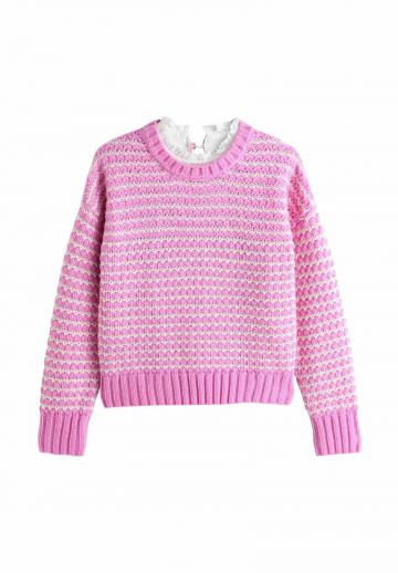 Пуловер в полоску