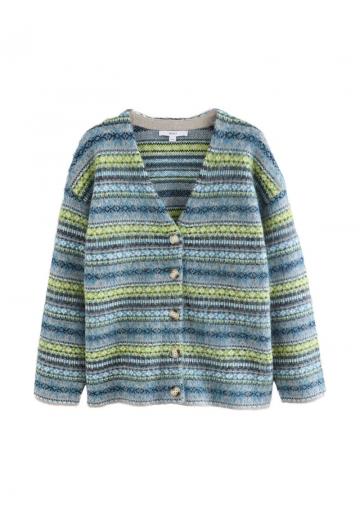 Жаккардовая вязаная кофта