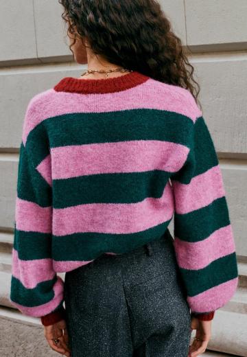 Пуловер в полоску