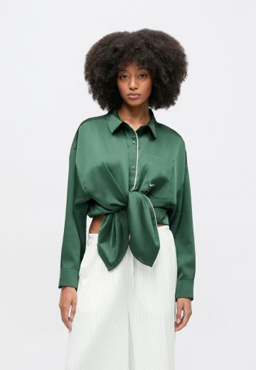 Атласная блузка