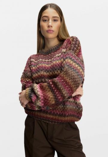 Пуловер в полоску