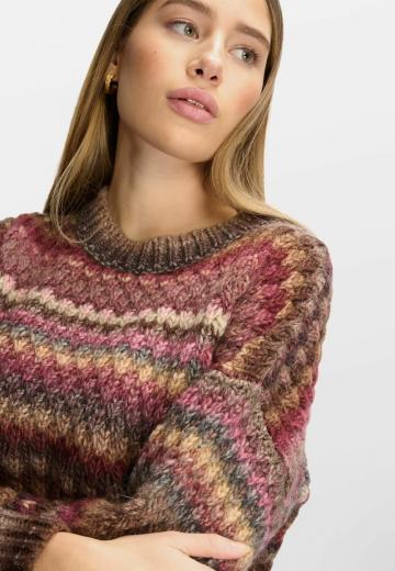 Пуловер в полоску