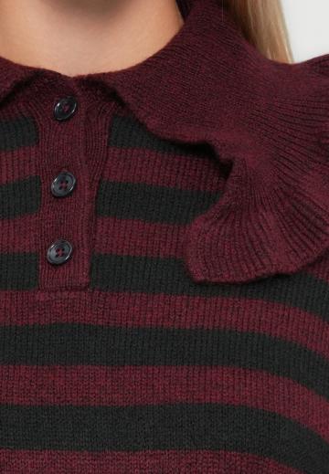 Пуловер в полоску