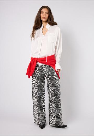 Атласная блузка