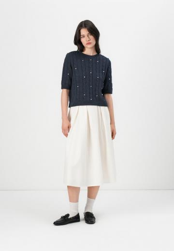 Пуловер с коротким рукавом