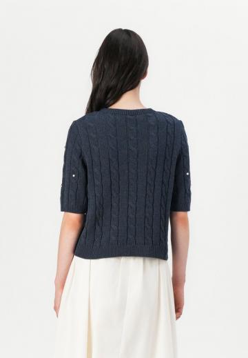 Пуловер с коротким рукавом