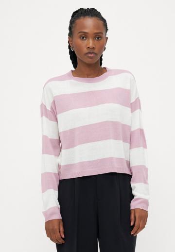 Пуловер в полоску