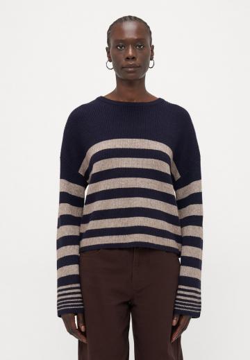 Пуловер в полоску