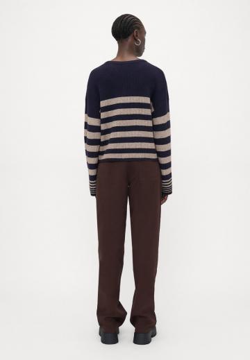 Пуловер в полоску
