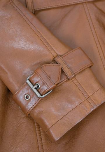 Кожаное пальто