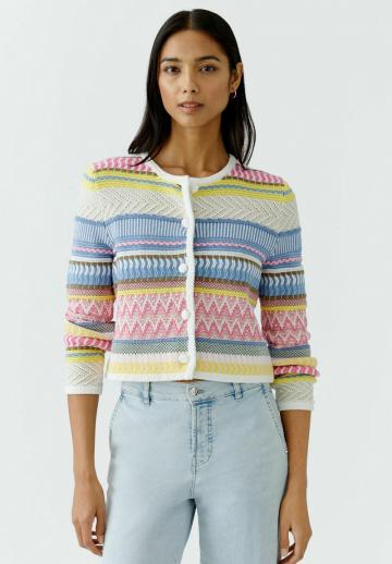 Жаккардовая вязаная кофта