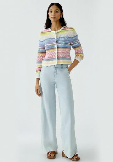 Жаккардовая вязаная кофта