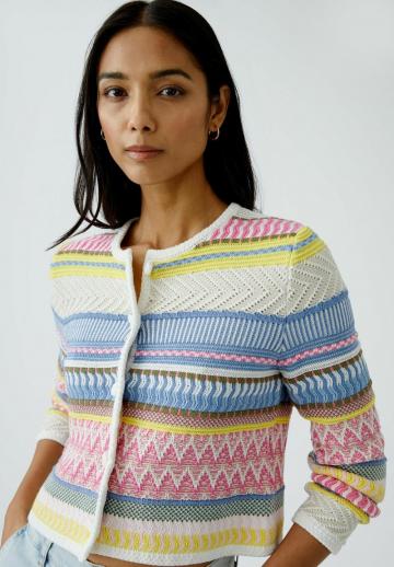 Жаккардовая вязаная кофта