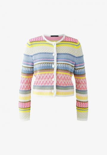 Жаккардовая вязаная кофта