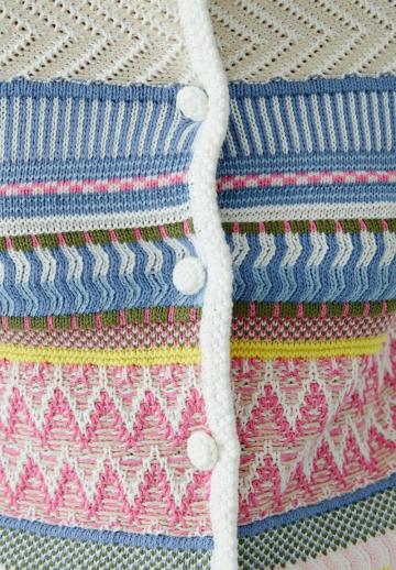 Жаккардовая вязаная кофта