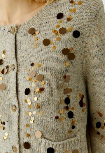 Жаккардовая вязаная кофта