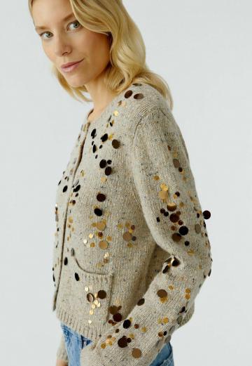 Жаккардовая вязаная кофта