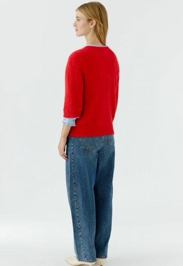 Пуловер с рукавом три четверти