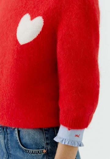 Пуловер с рукавом три четверти