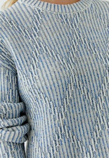 Пуловер в полоску