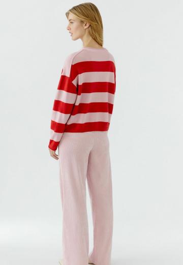 Пуловер в полоску