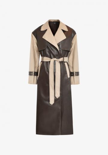 Пальто из искусственной кожи